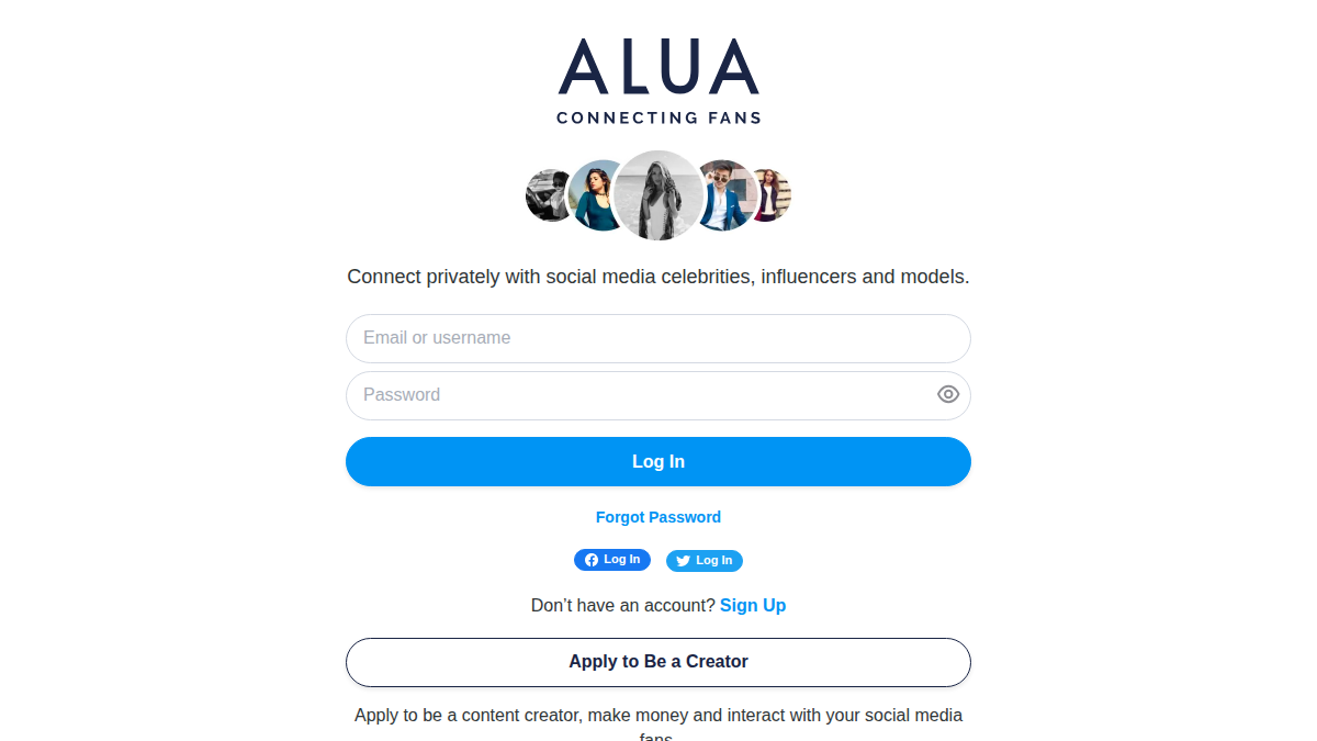 Alua Prévia do site