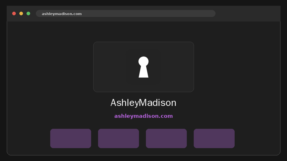 AshleyMadison Prévia do site