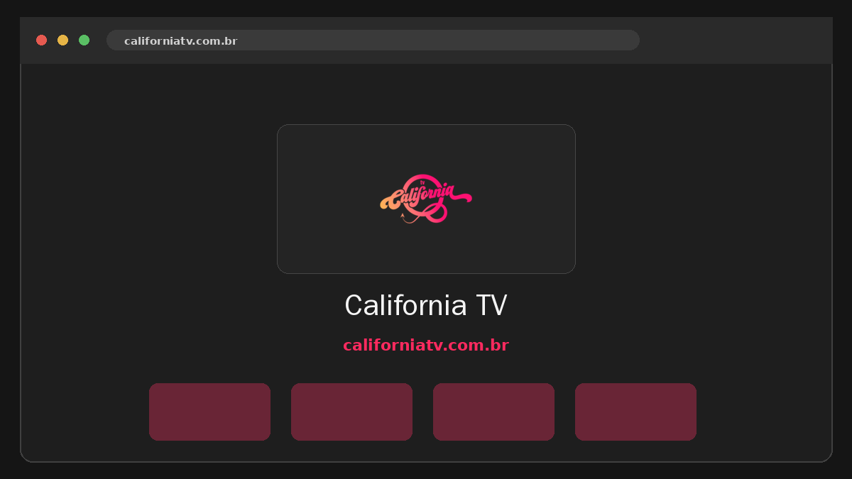 California TV Prévia do site
