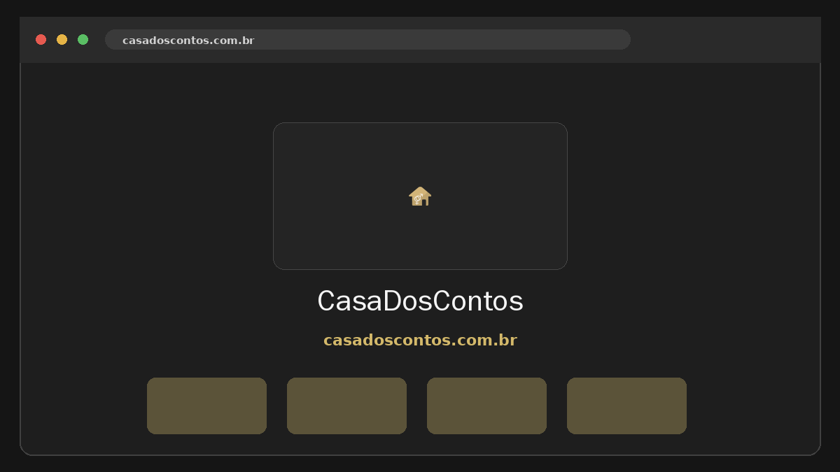 CasaDosContos Prévia do site