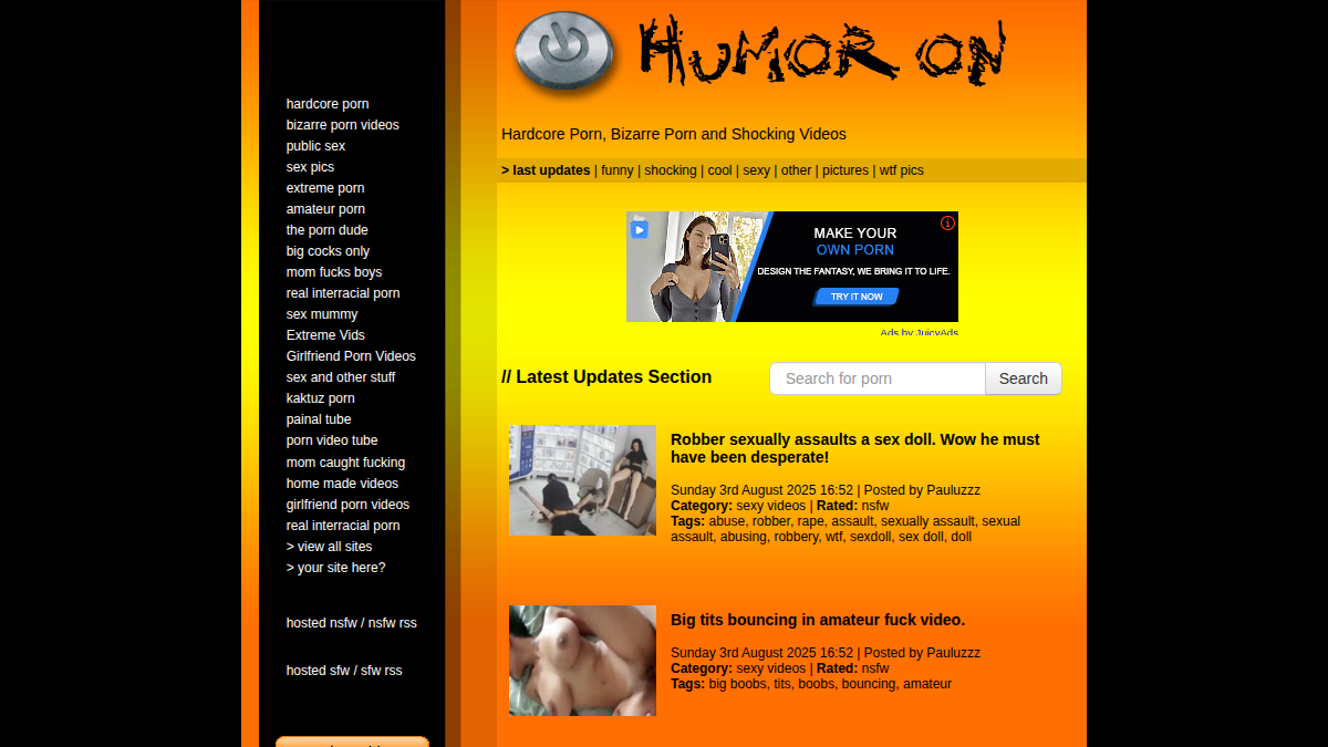 Humoron Prévia do site