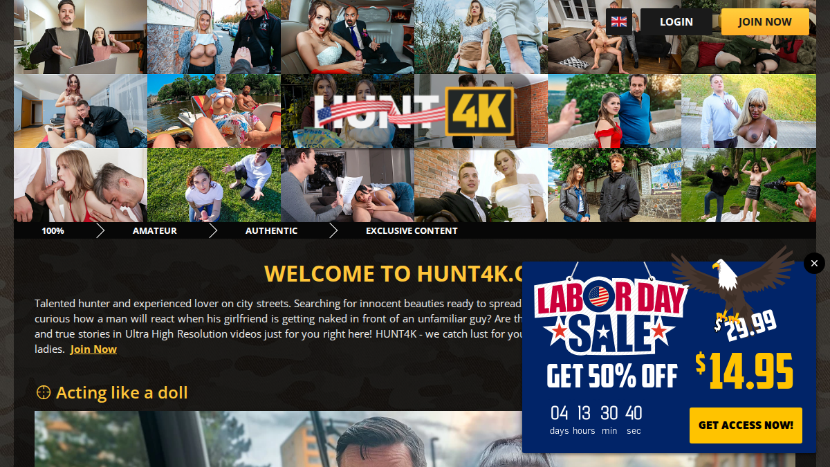 Hunt4K Prévia do site