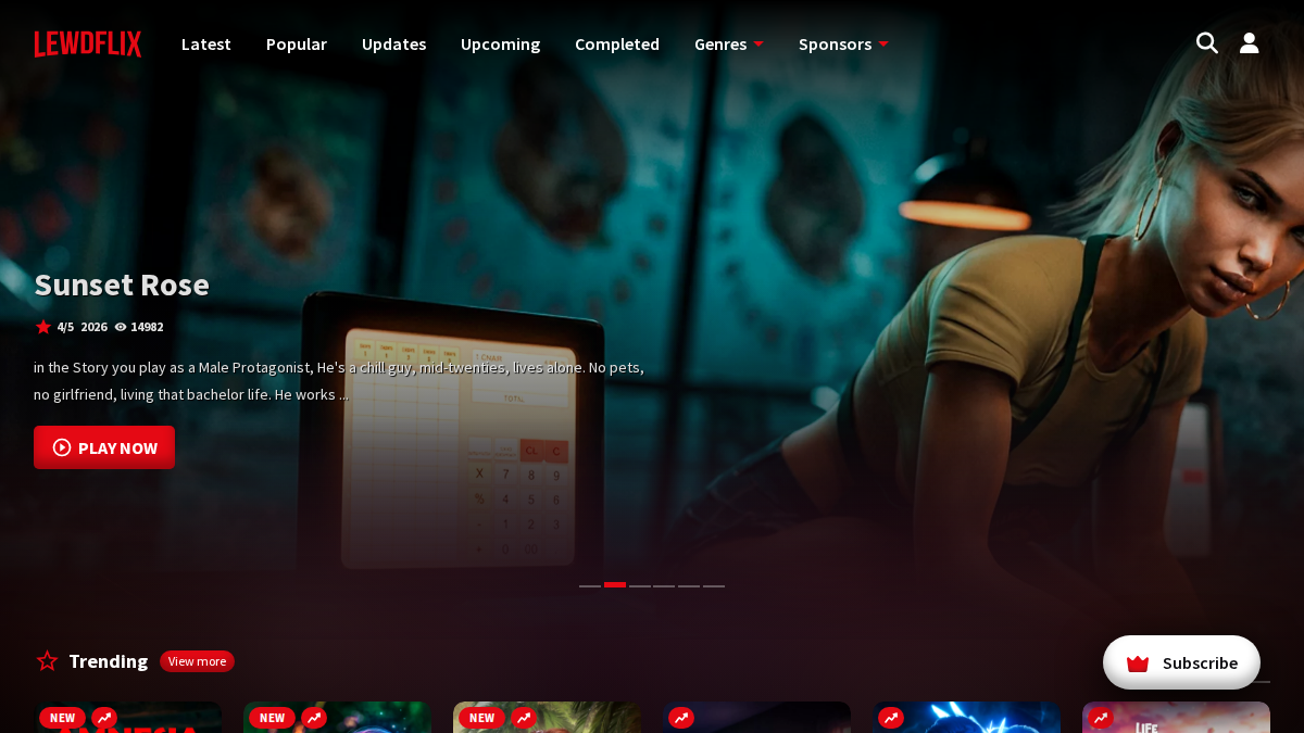 LewdFlix Prévia do site
