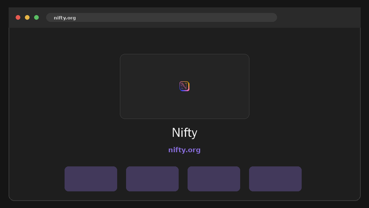 Nifty Prévia do site
