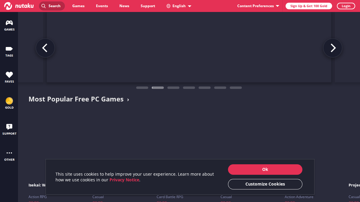 Nutaku Prévia do site