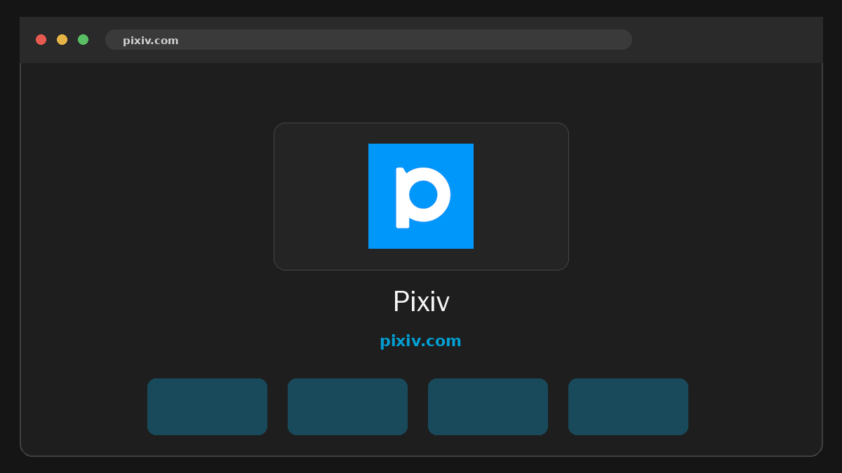 Pixiv Prévia do site