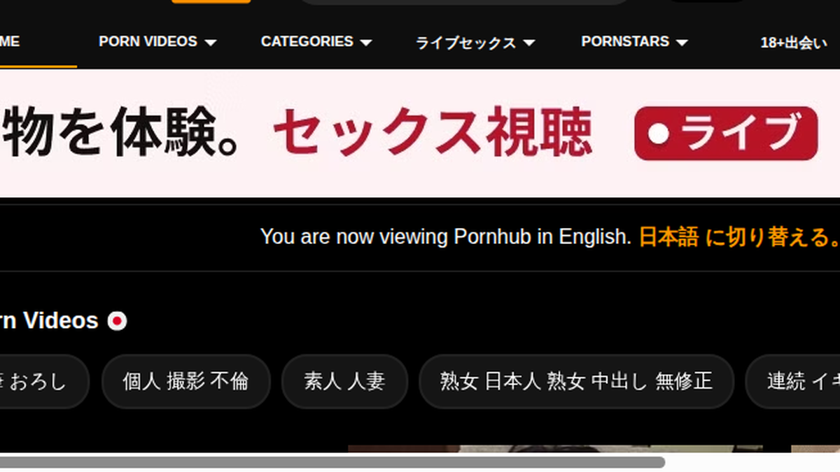 PornHub Prévia do site