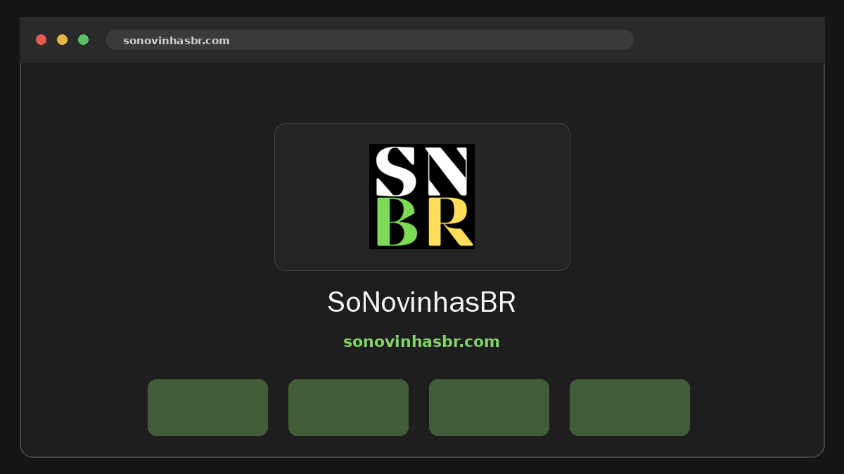SoNovinhasBR Prévia do site