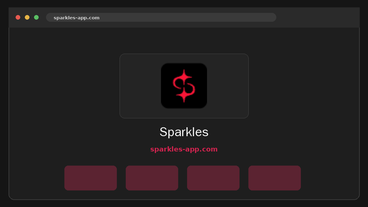 Sparkles Prévia do site