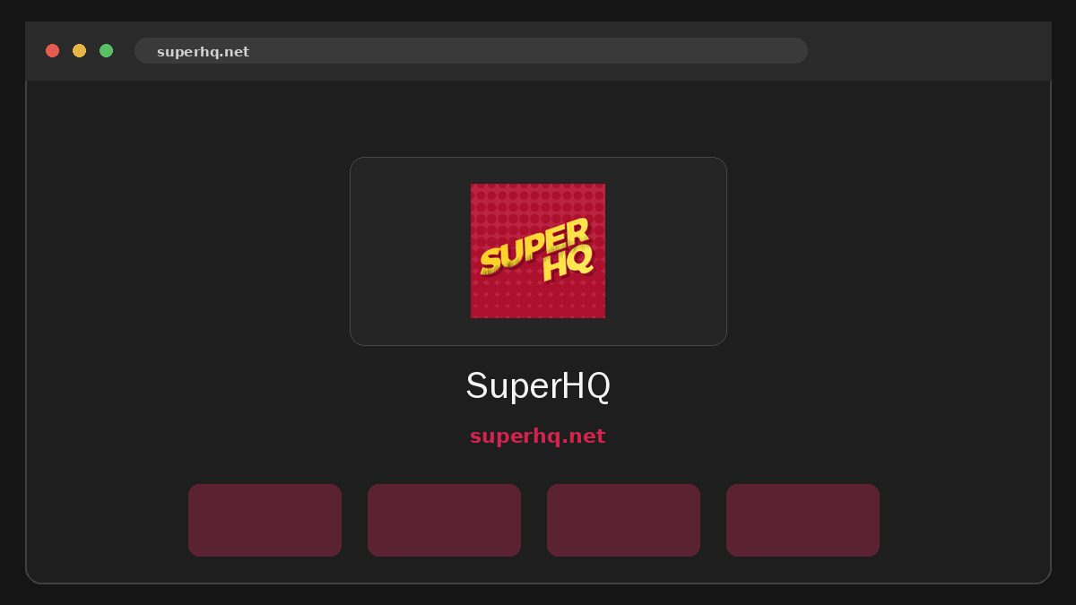 SuperHQ Prévia do site