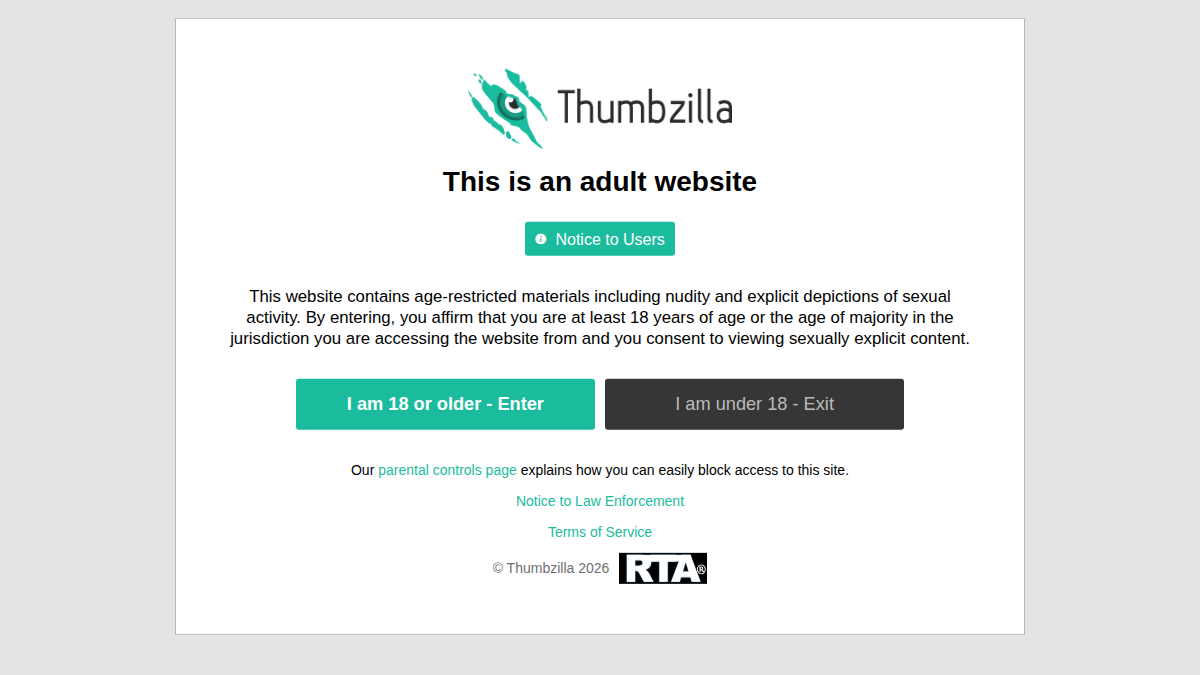Thumbzilla Prévia do site