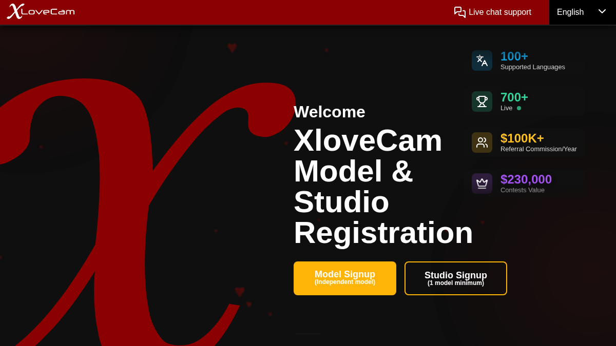xLoveCam Prévia do site